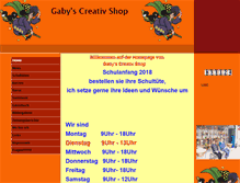 Tablet Screenshot of gabys-creativ-shop.de